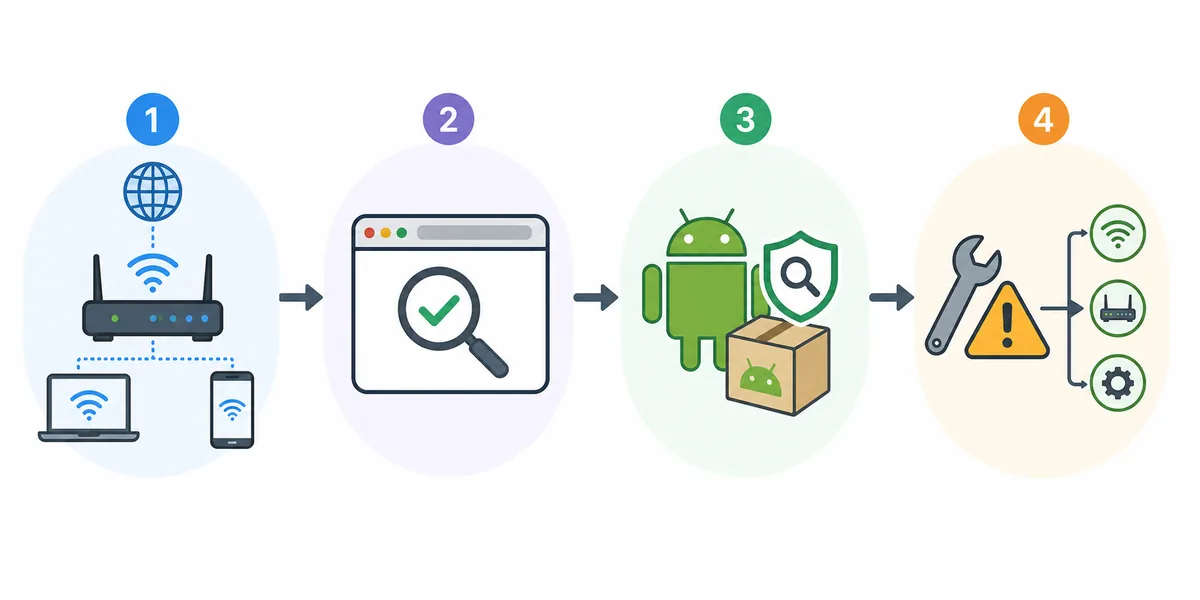 Shabakaty Share Earthlink 브라우저와 APK 결정 흐름